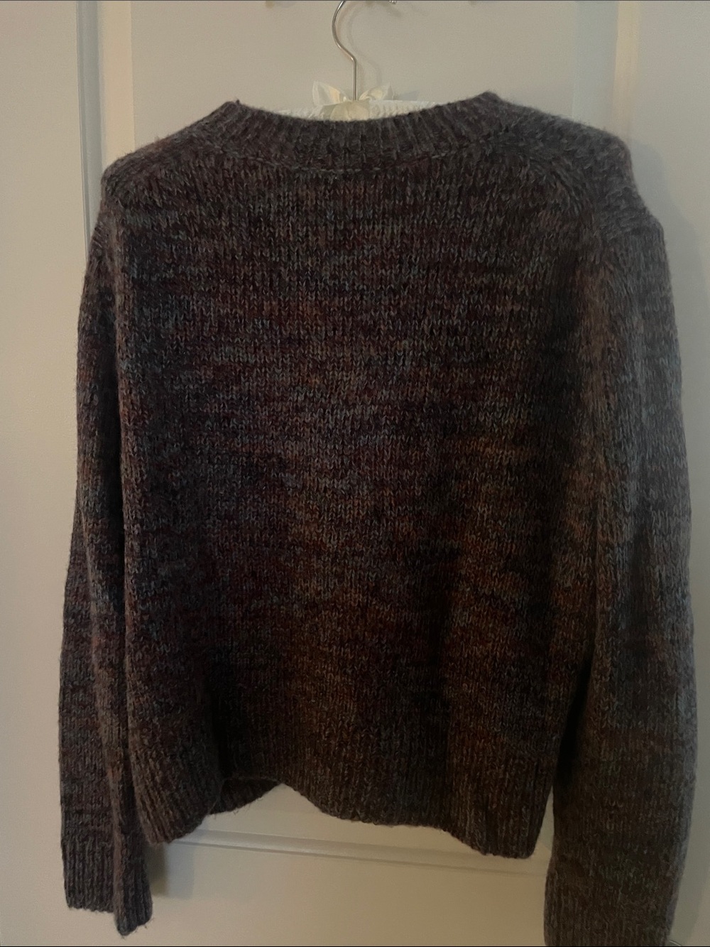 Vince Marled Brown/Purple Crewneck Sweater, alpaca blend - Picture 3 of 7